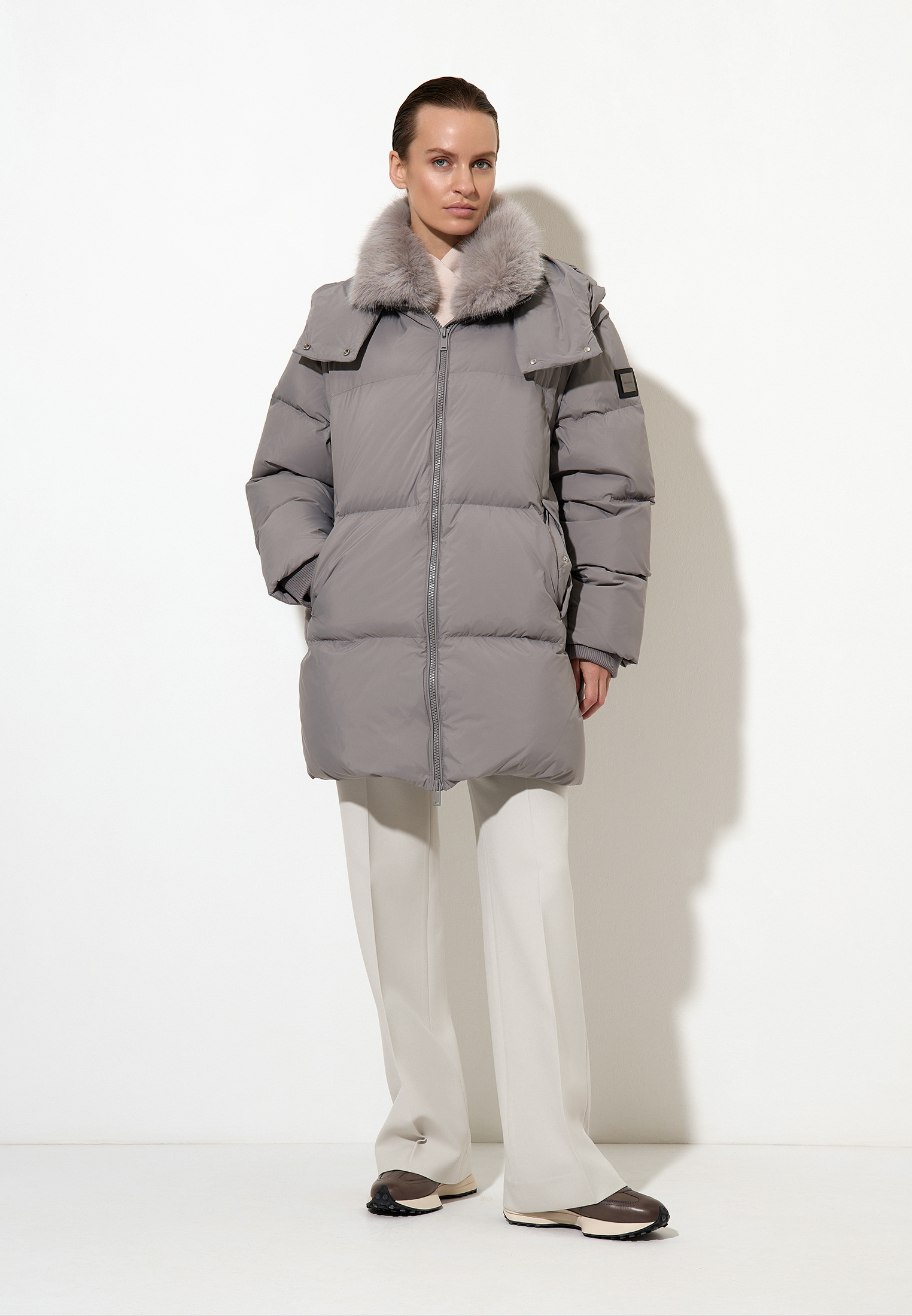 Пуховик VASSA&Co, пол женский, цвет серый, фото №2