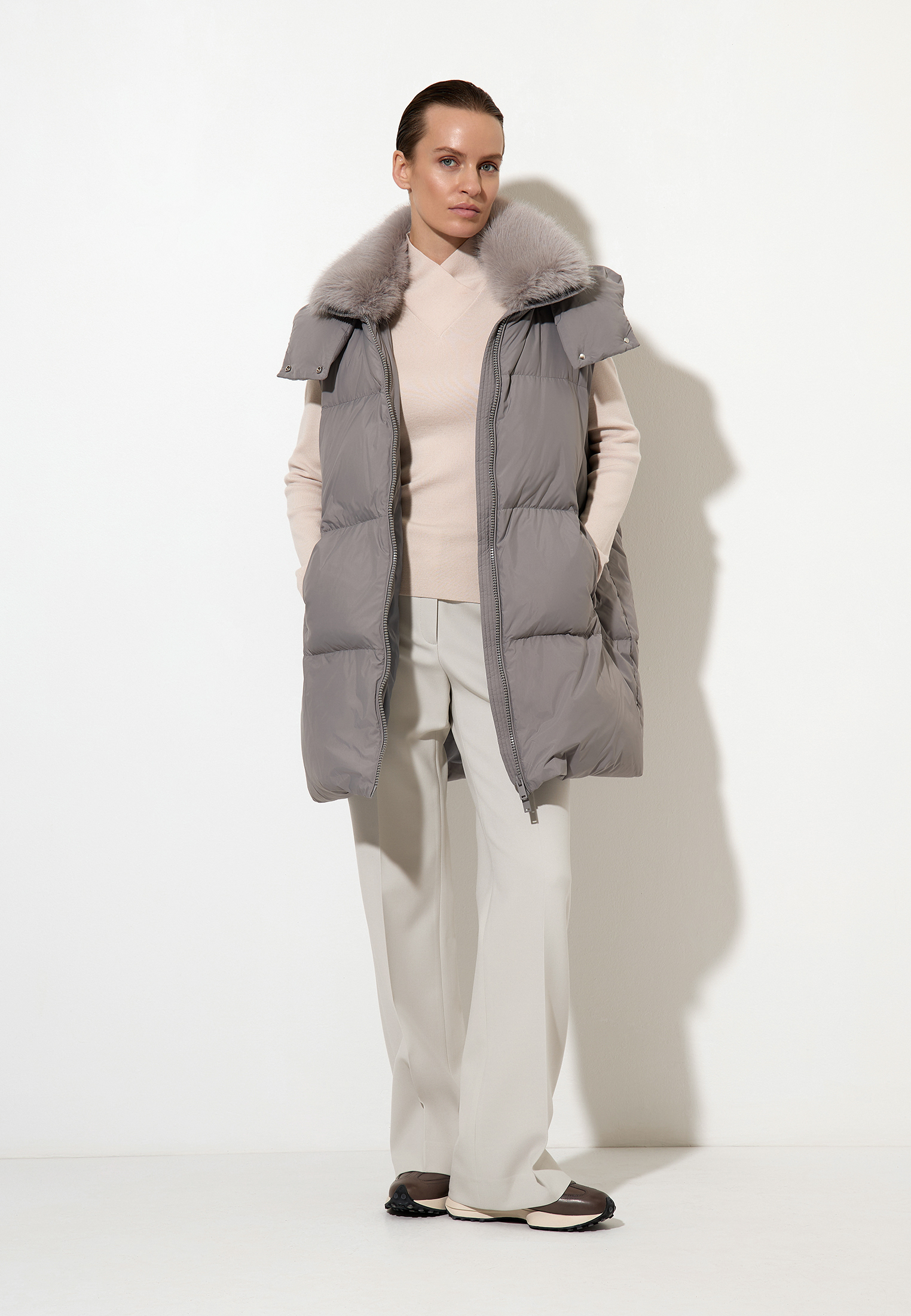 Пуховик VASSA&Co, пол женский, цвет серый, фото №3