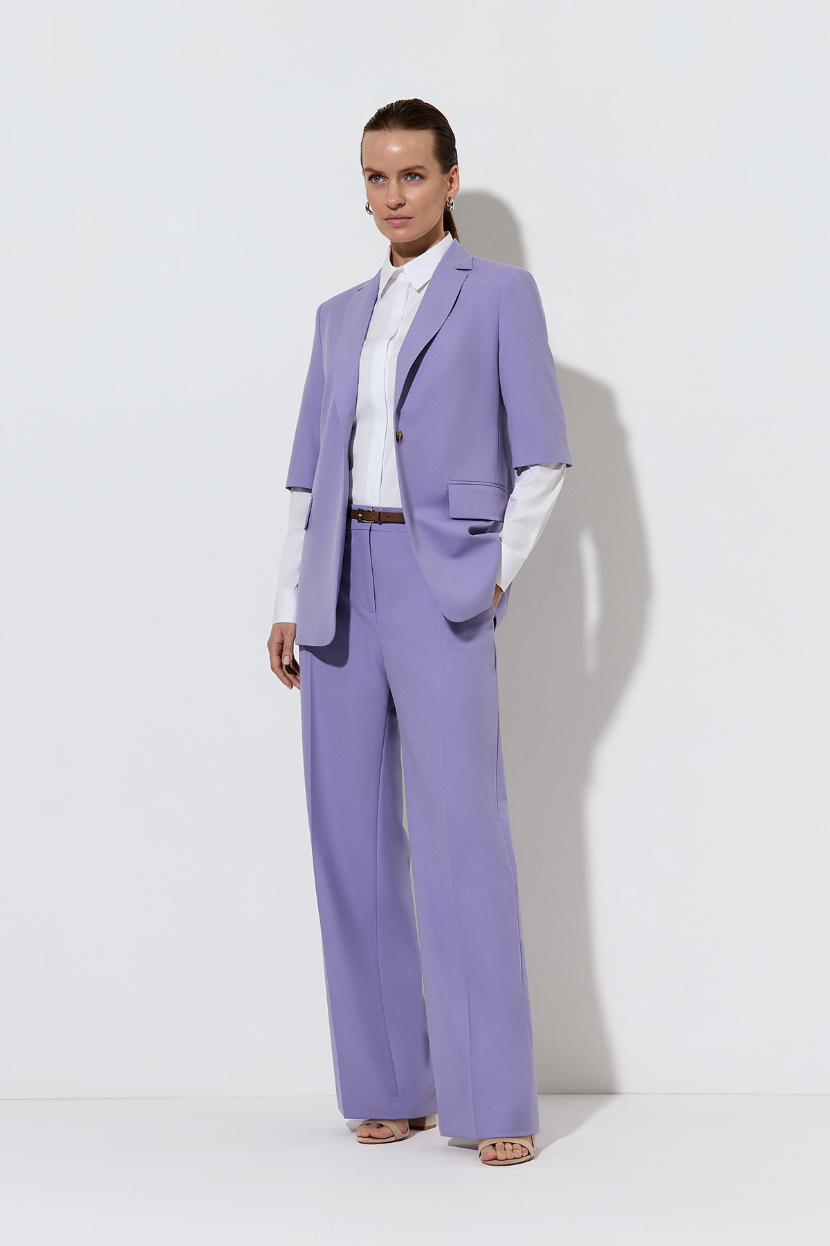 Жакет с коротким рукавом , пол женский, цвет фиолетовый, фото №4