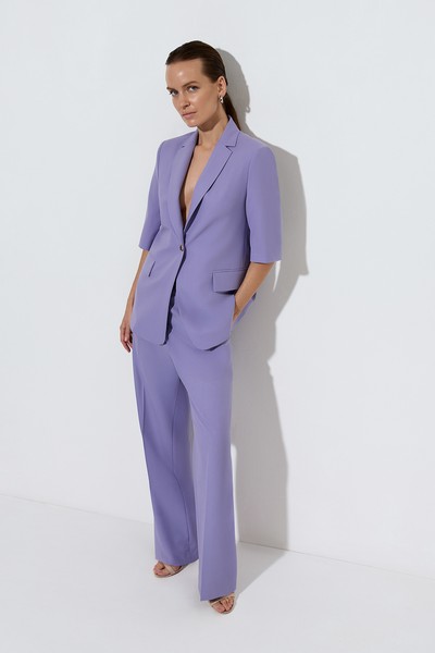 Жакет с коротким рукавом , пол женский, цвет фиолетовый, фото №3