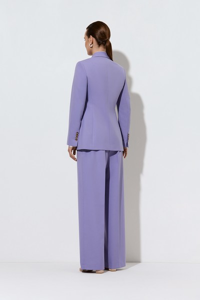 Жакет полуприталенного силуэта , пол женский, цвет фиолетовый, фото №4