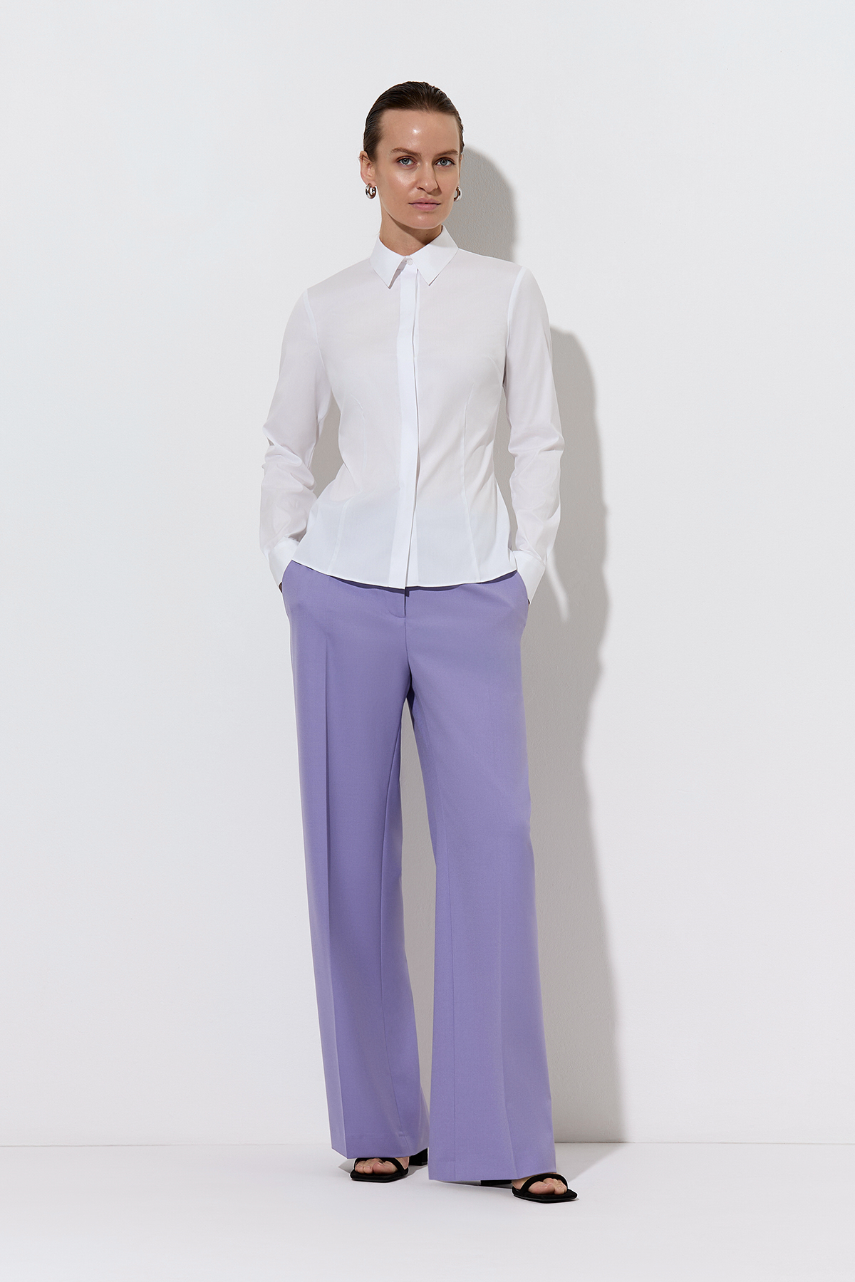 Брюки , пол женский, цвет фиолетовый, фото №6