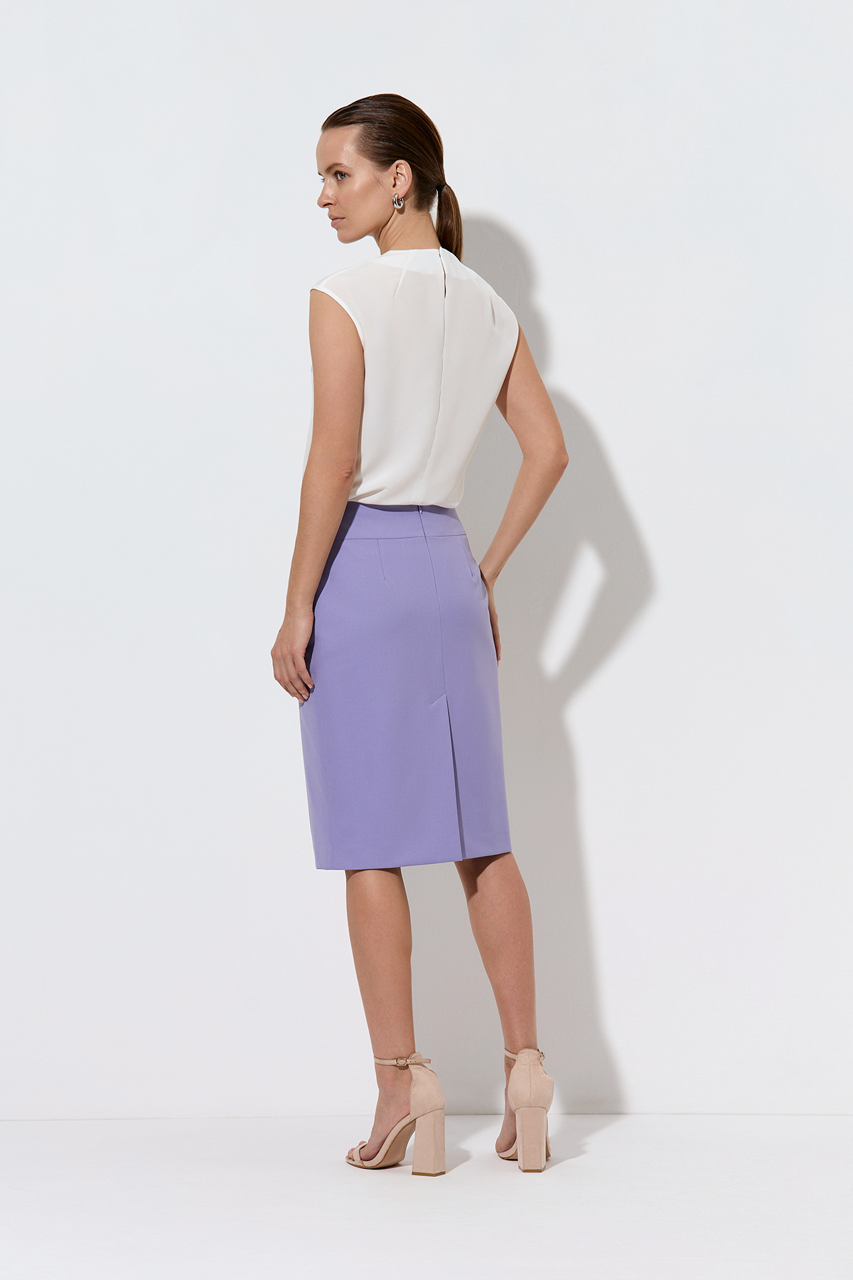 Юбка-карандаш VASSA&Co, пол женский, цвет фиолетовый, фото №4