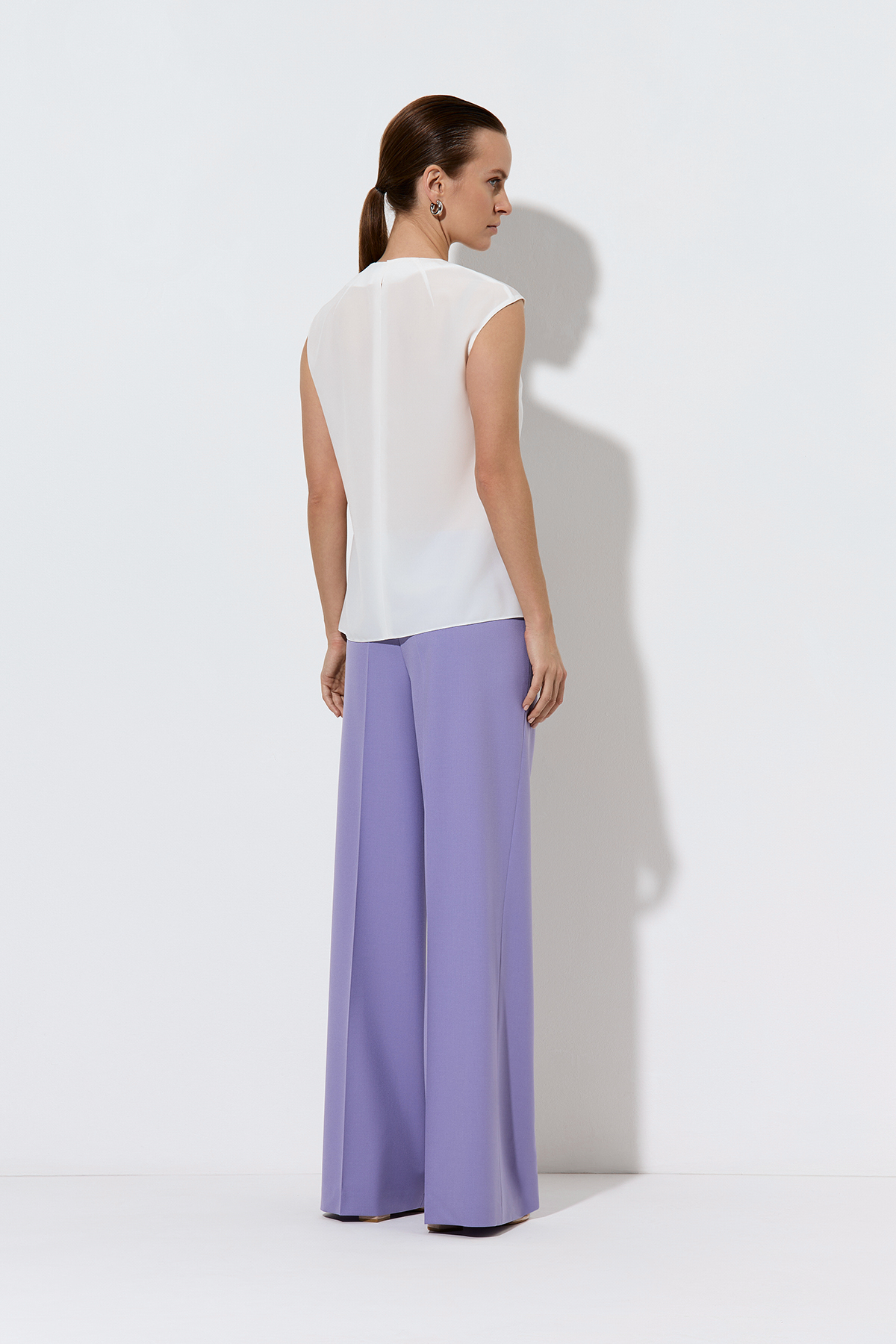 Брюки VASSA&Co, пол женский, цвет фиолетовый, фото №5