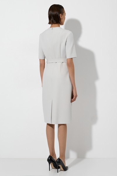 Платье с контрастной деталью VASSA&Co, пол женский, цвет белый, фото №3