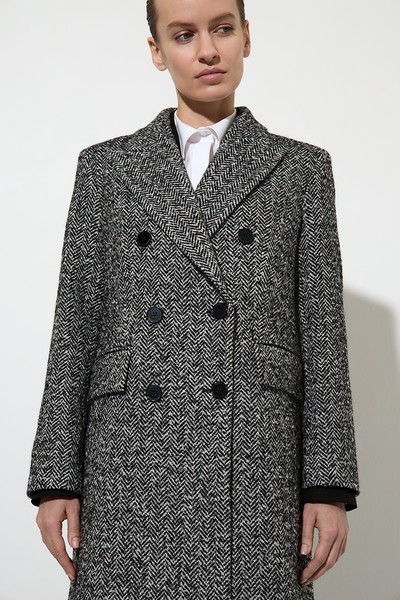 Пальто VASSA&Co, пол женский, цвет черный, фото №6