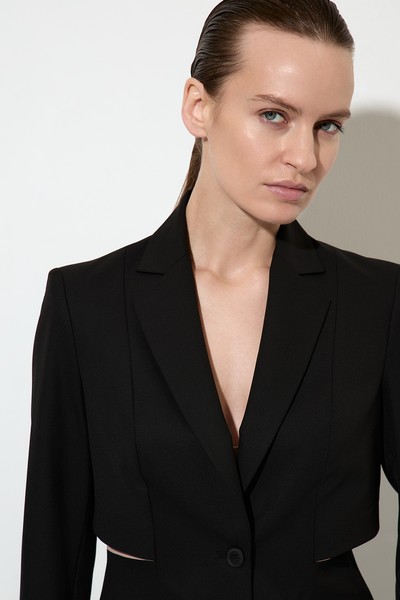 Жакет VASSA&Co, пол женский, цвет черный, фото №4