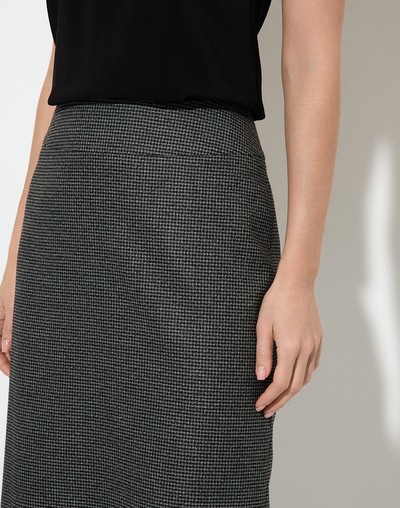 Юбка-карандаш в мелкую клетку VASSA&Co, пол женский, цвет черный, фото №3