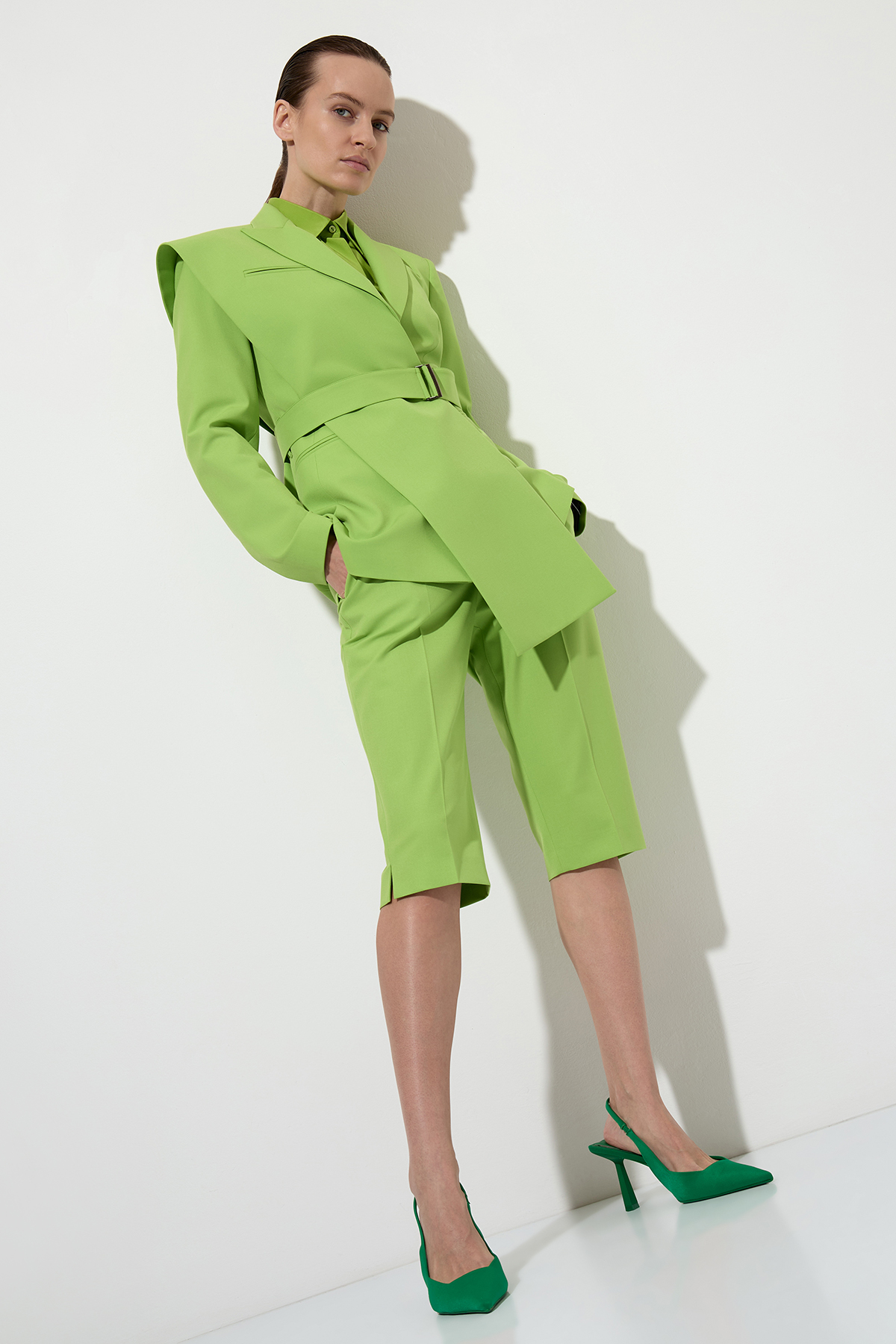 Бриджи VASSA&Co, пол женский, цвет зеленый, фото №5