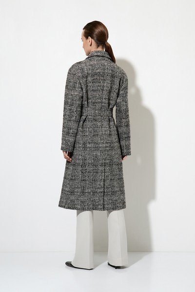 Пальто со съемной манишкой VASSA&Co, пол женский, цвет черный, фото №3