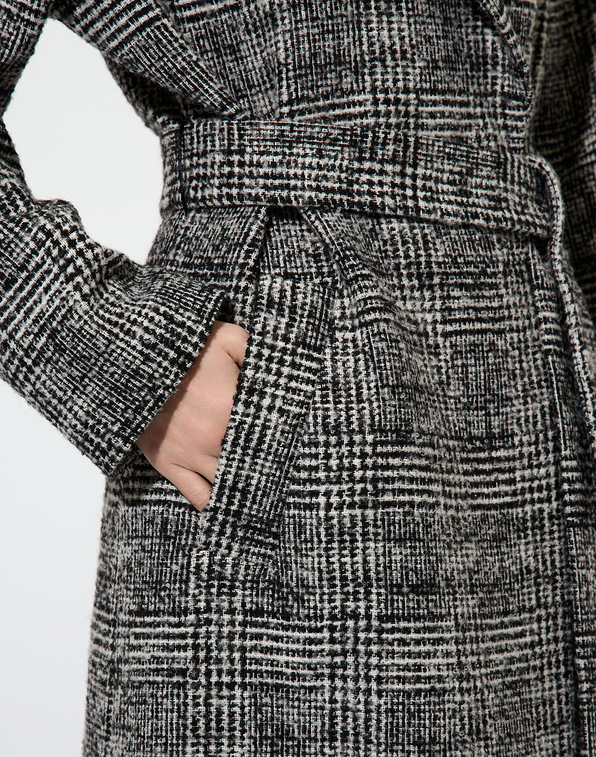 Пальто со съемной манишкой VASSA&Co, пол женский, цвет черный, фото №4