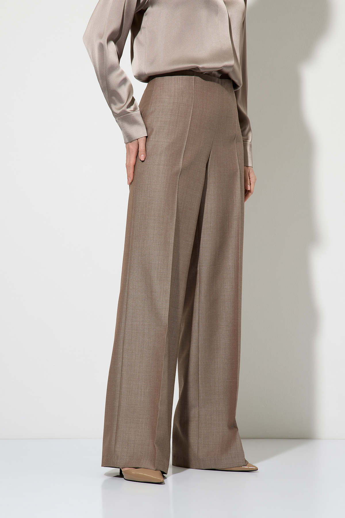 Брюки VASSA&Co, пол женский, цвет коричневый, фото №3