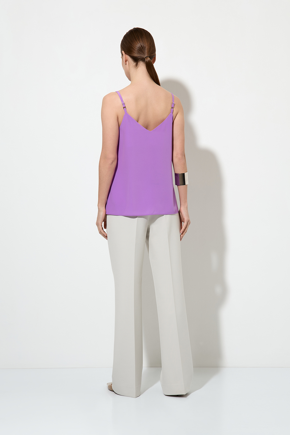 Топ в бельевом стиле VASSA&Co, пол женский, цвет фиолетовый, фото №3