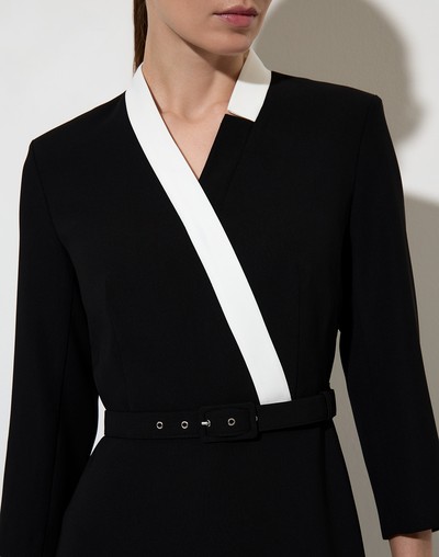 Платье с контрастной отделкой VASSA&Co, пол женский, цвет черный, фото №3