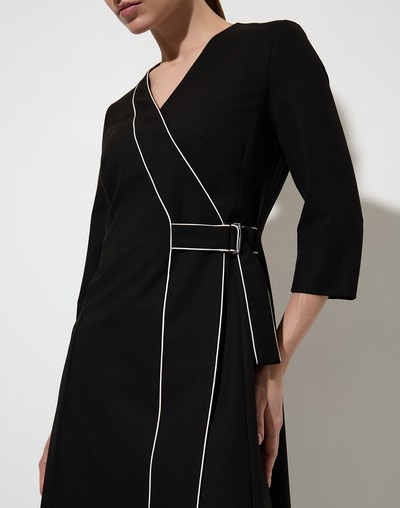 Платье с контрастной отделкой VASSA&Co, пол женский, цвет черный, фото №3