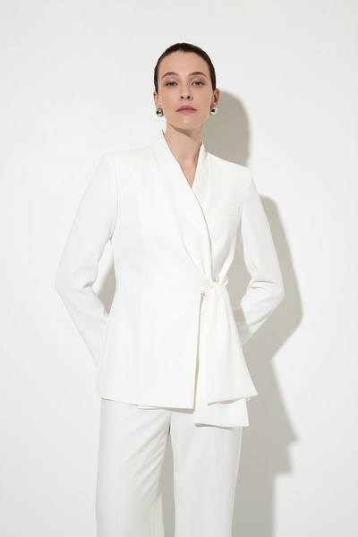 Жакет с завязкой на талии VASSA&Co, пол женский, цвет белый, фото №9