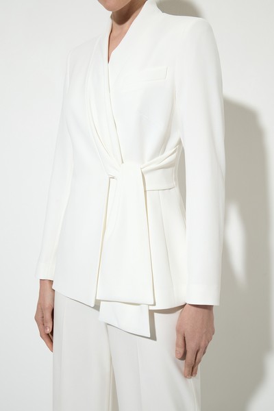 Жакет с завязкой на талии VASSA&Co, пол женский, цвет белый, фото №10