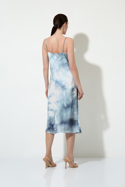 Silk combination dress , пол female, цвет серый, фото №6