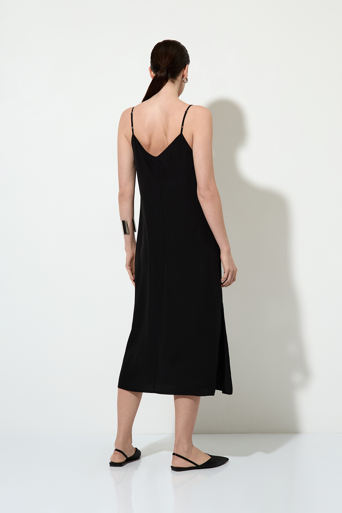 Платье-комбинация , пол женский, цвет черный, фото №4