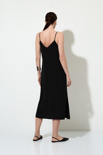 Платье-комбинация , пол женский, цвет черный, фото №4