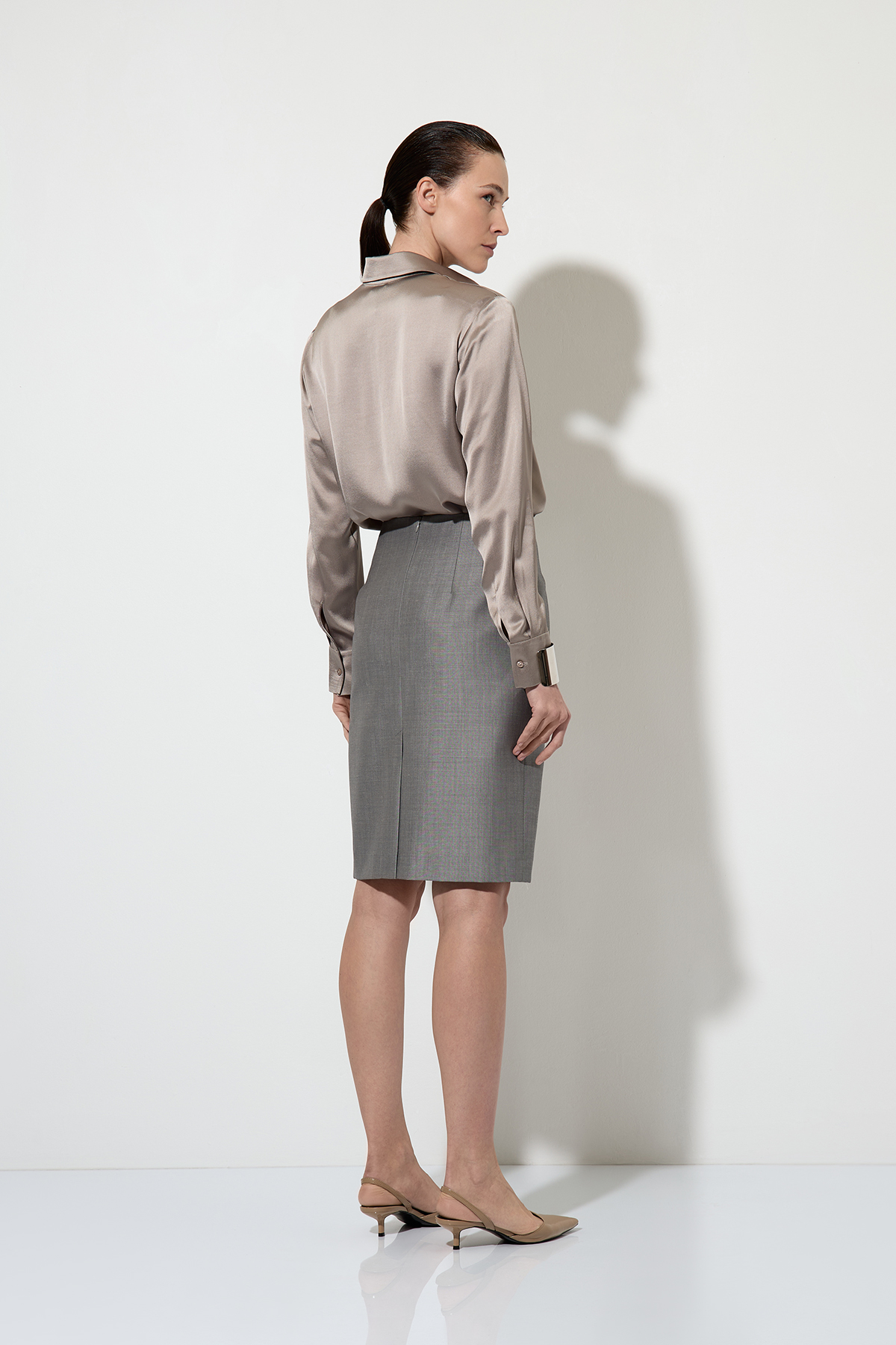 Юбка VASSA&Co, пол женский, цвет серый, фото №6