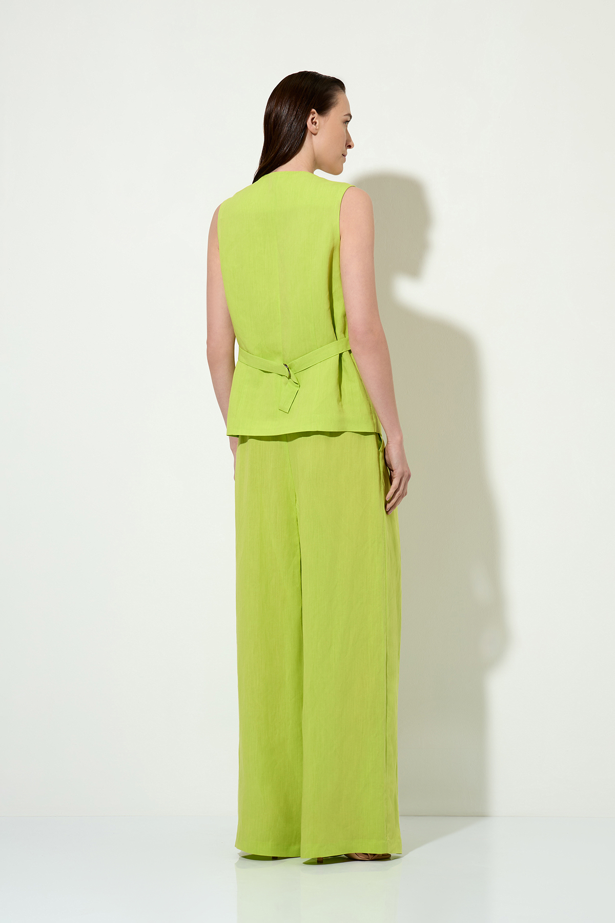 Half-linen vest VASSA&Co, пол female, цвет зеленый, фото №5