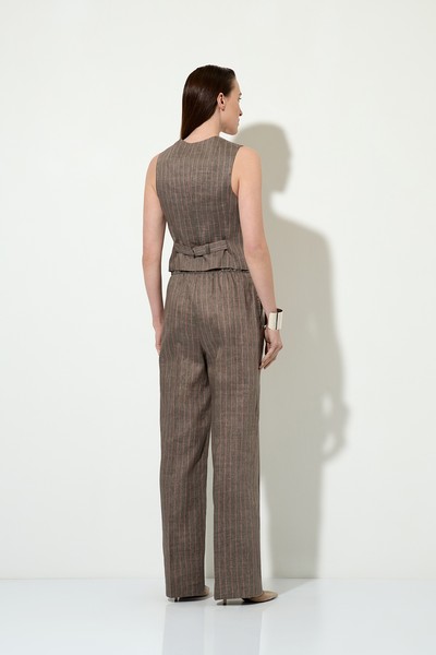 Linen vest VASSA&Co, пол female, цвет серый, фото №4