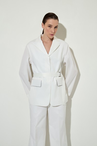 Jacket VASSA&Co, пол female, цвет white, фото №6