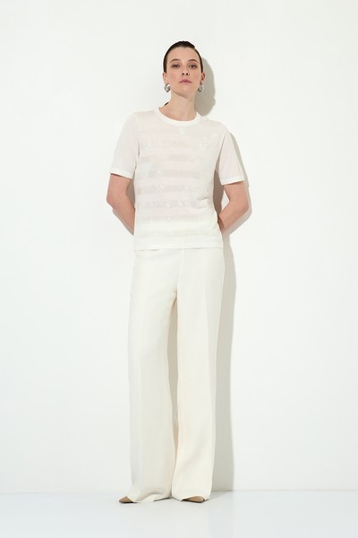 Jumper with sequins VASSA&Co, пол female, цвет бежевый, фото №3