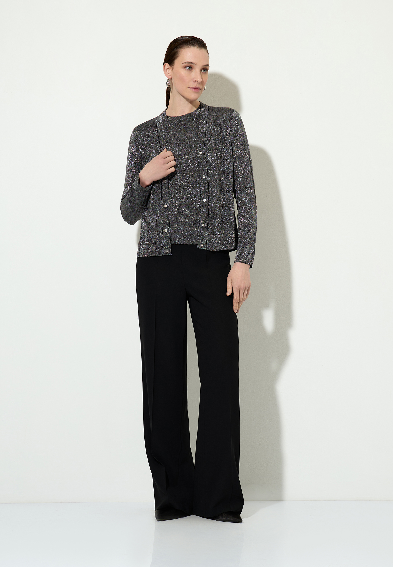 Кардиган , пол женский, цвет черный, фото №2