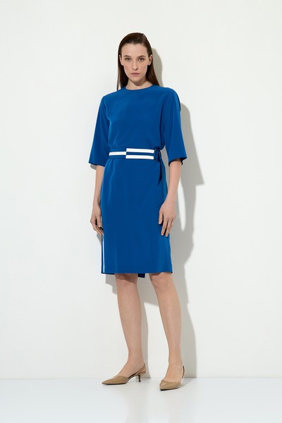 Платье VASSA&Co, пол женский, цвет синий, фото №2