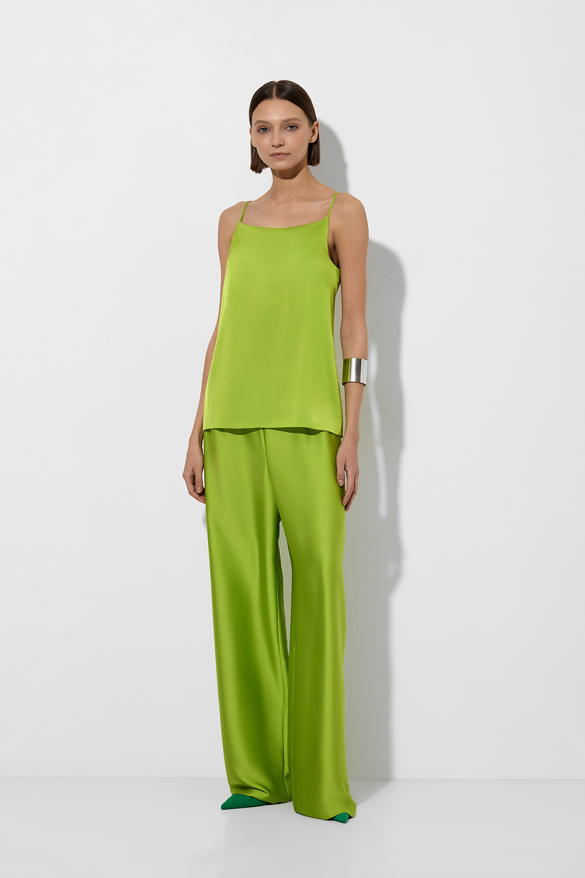 Топ в бельевом стиле , пол женский, цвет зеленый, фото №4