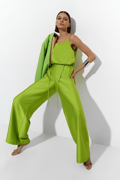 Топ в бельевом стиле , пол женский, цвет зеленый, фото №2