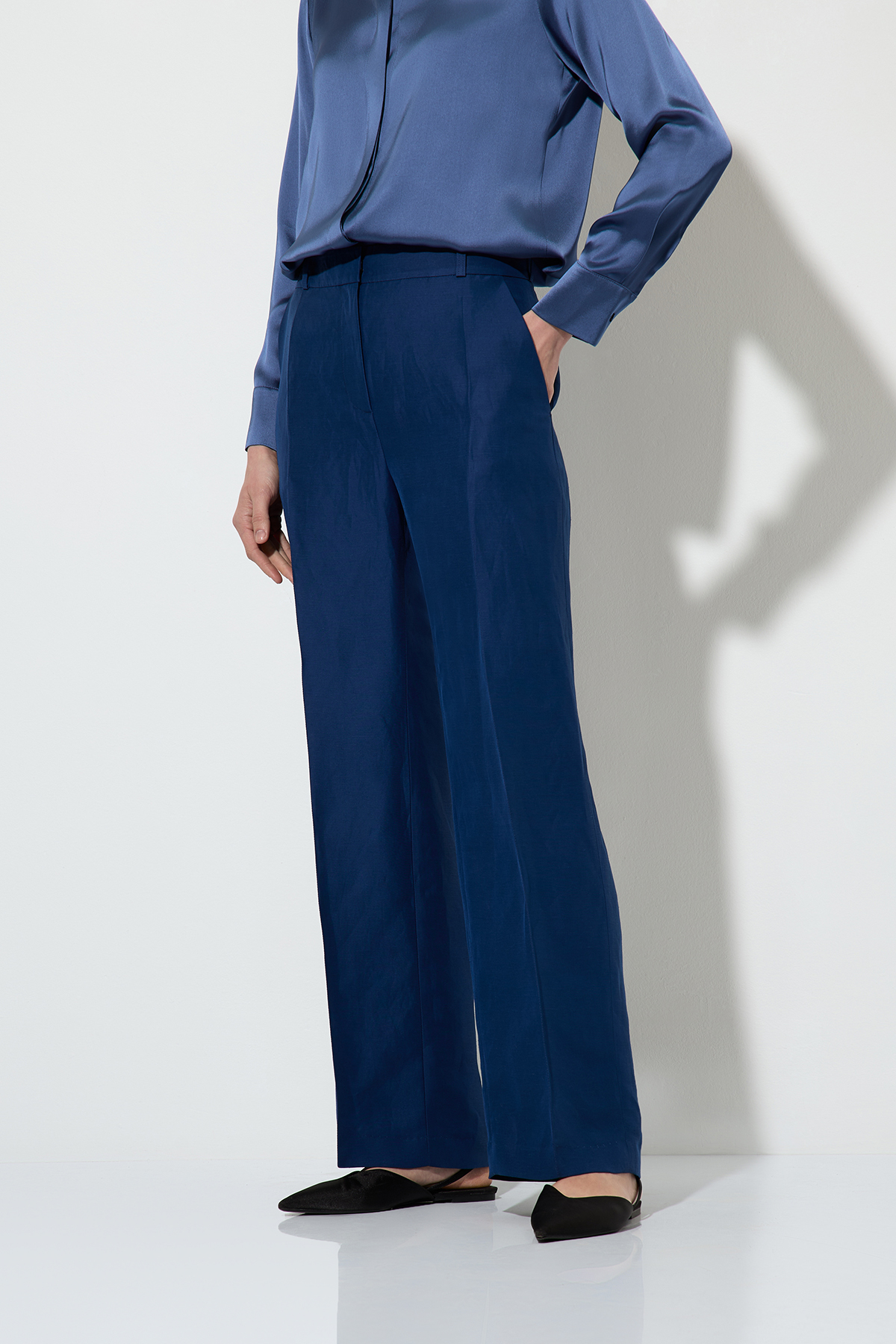 Брюки , пол женский, цвет синий, фото №4