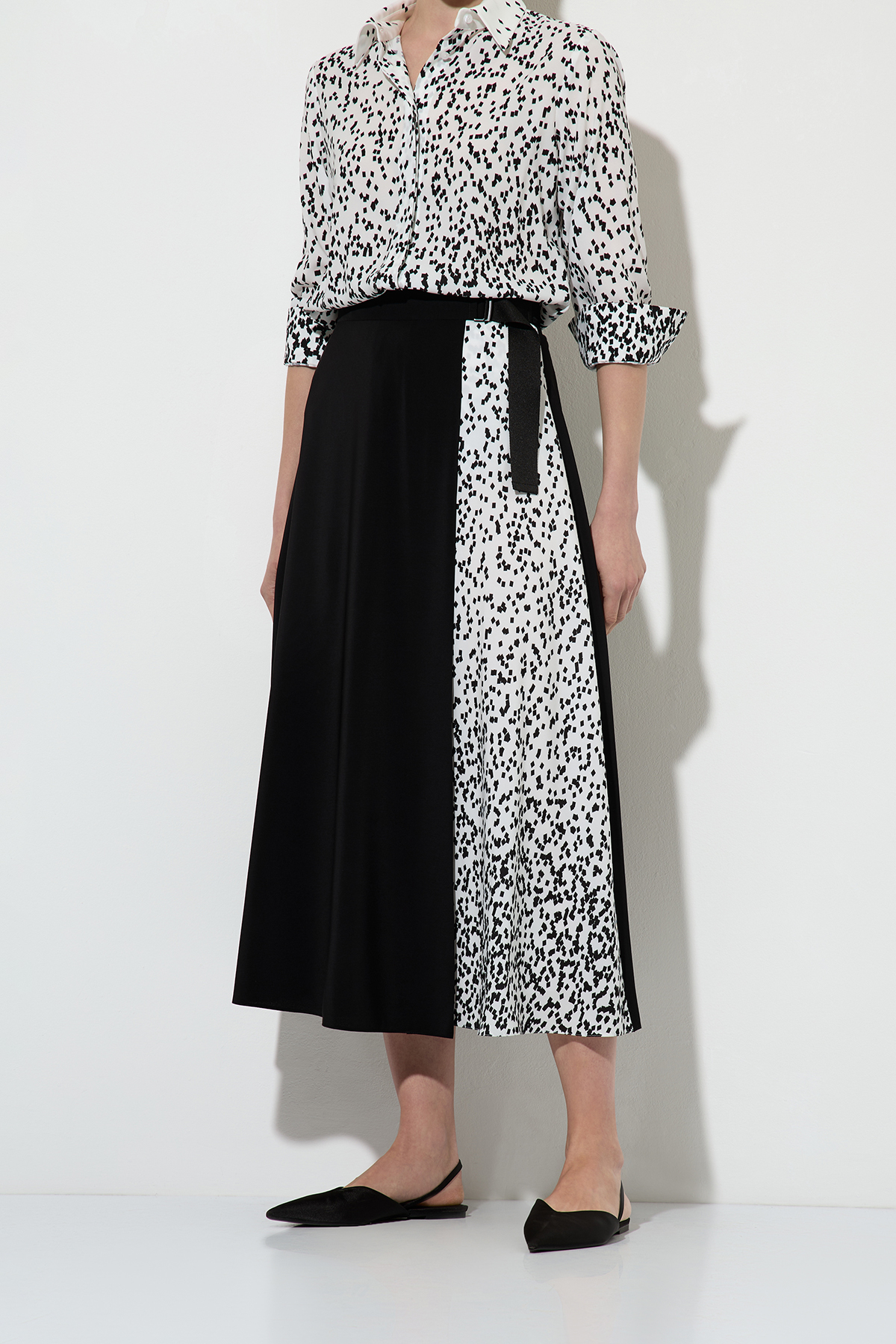 Юбка с застежкой на запах VASSA&Co, пол женский, цвет белый, фото №2