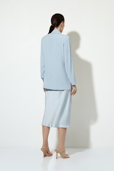 Жакет с облегченной спинкой , пол женский, цвет голубой, фото №3