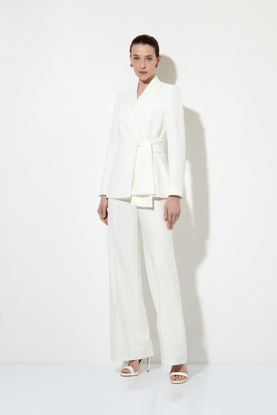 Жакет с завязкой на талии VASSA&Co, пол женский, цвет белый, фото №7