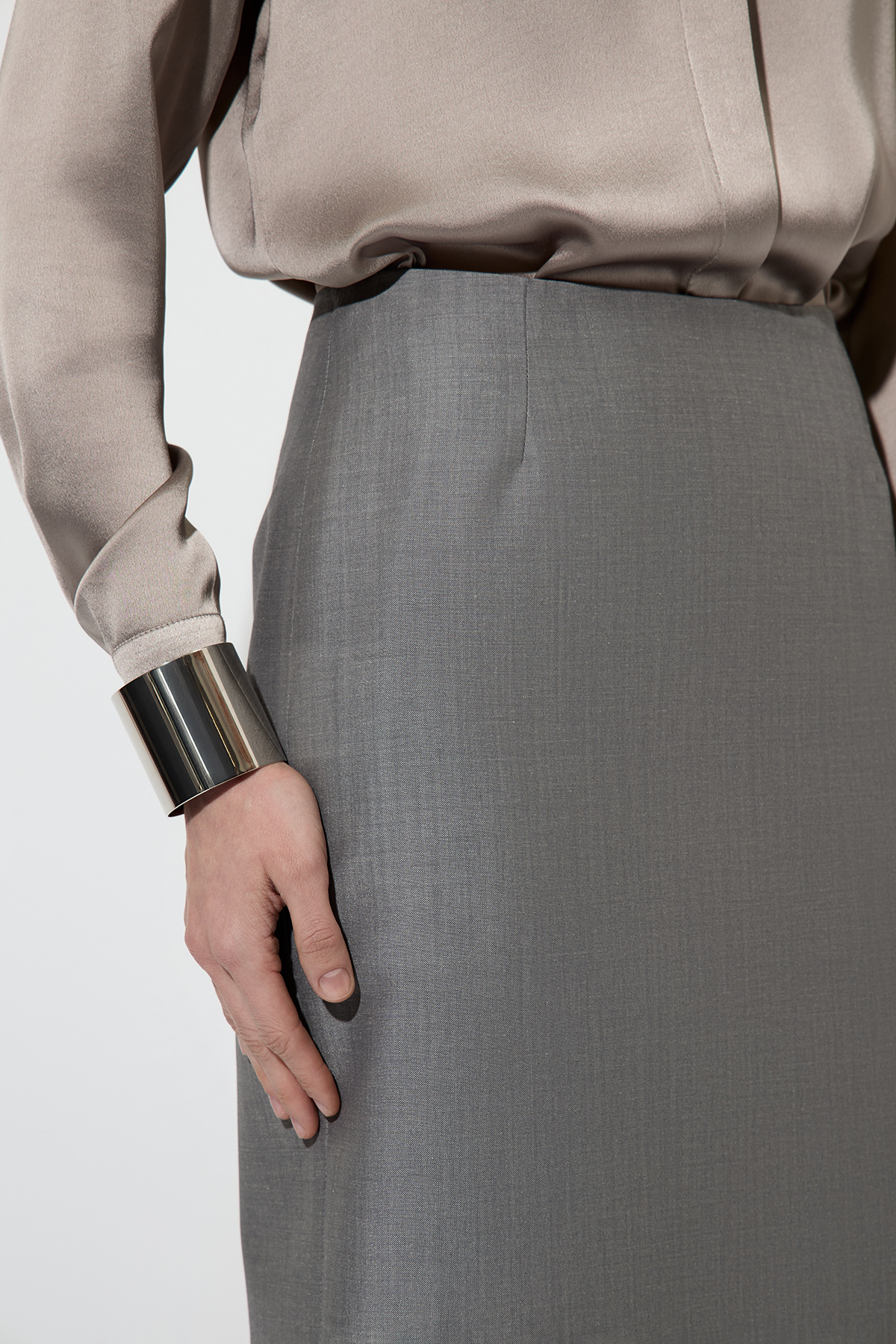 Юбка VASSA&Co, пол женский, цвет серый, фото №5