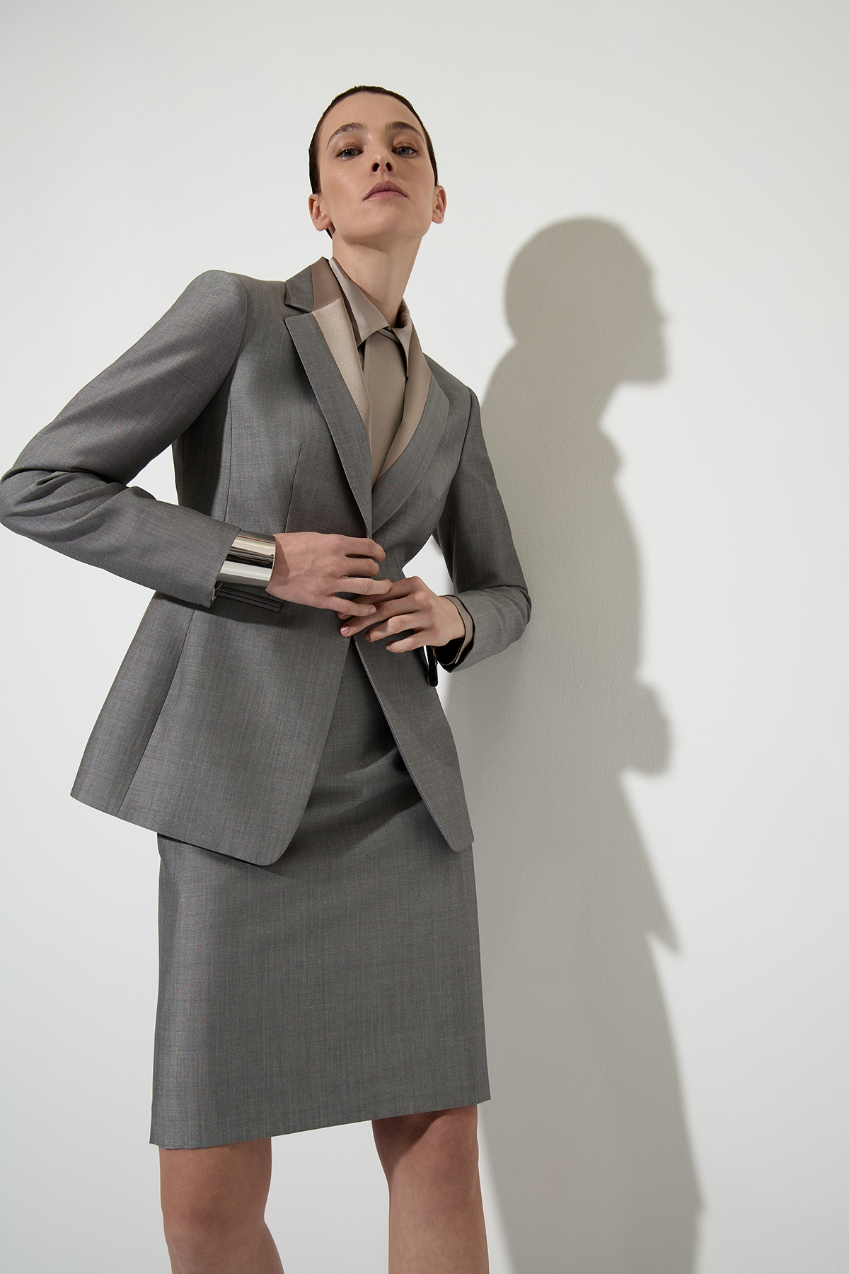 Юбка VASSA&Co, пол женский, цвет серый, фото №2