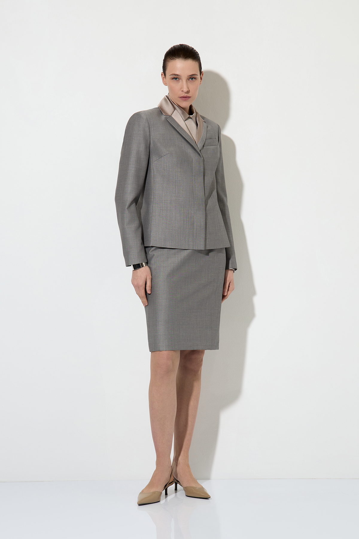 Юбка VASSA&Co, пол женский, цвет серый, фото №3