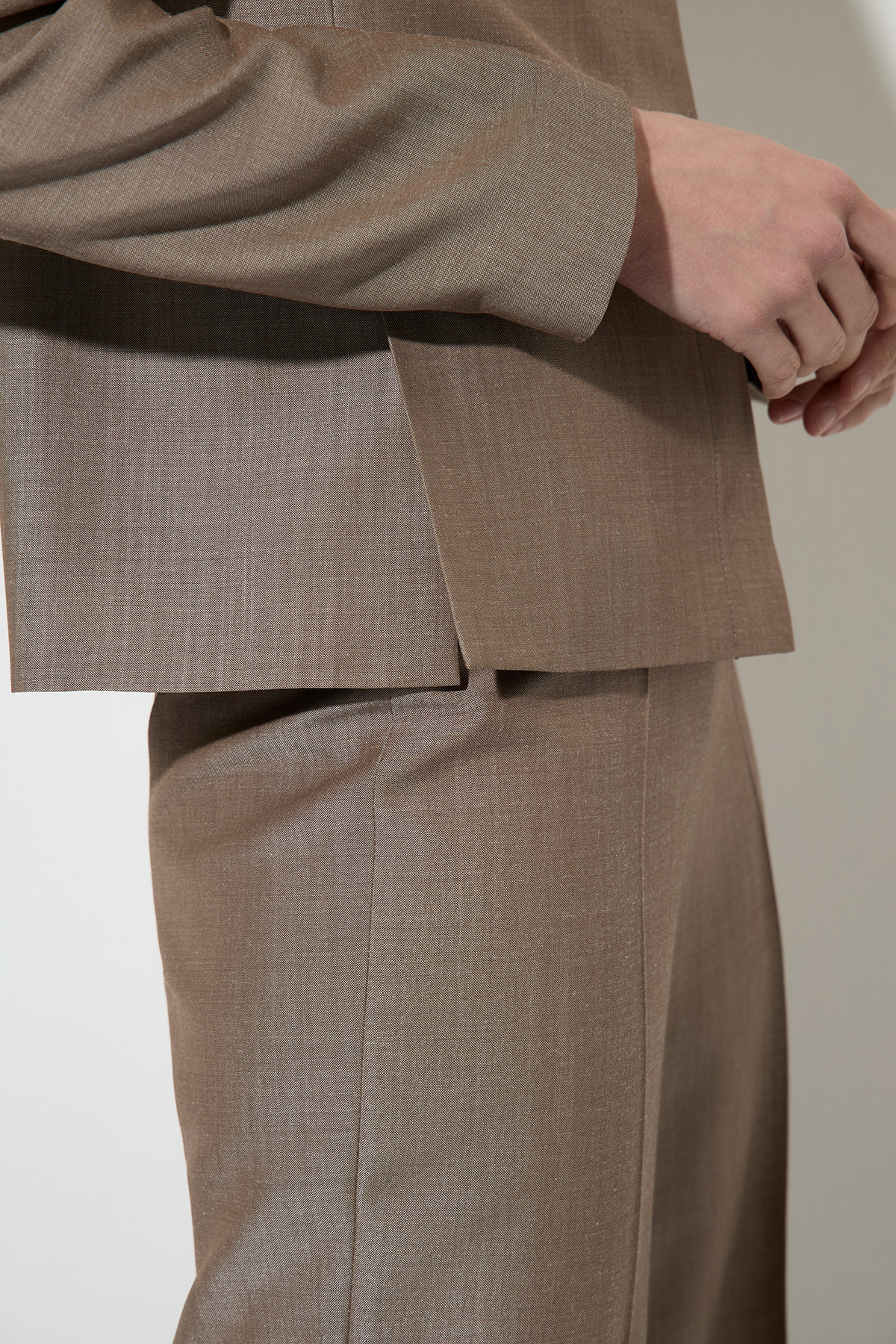 Жакет с отделкой из атласа VASSA&Co, пол женский, цвет коричневый, фото №8