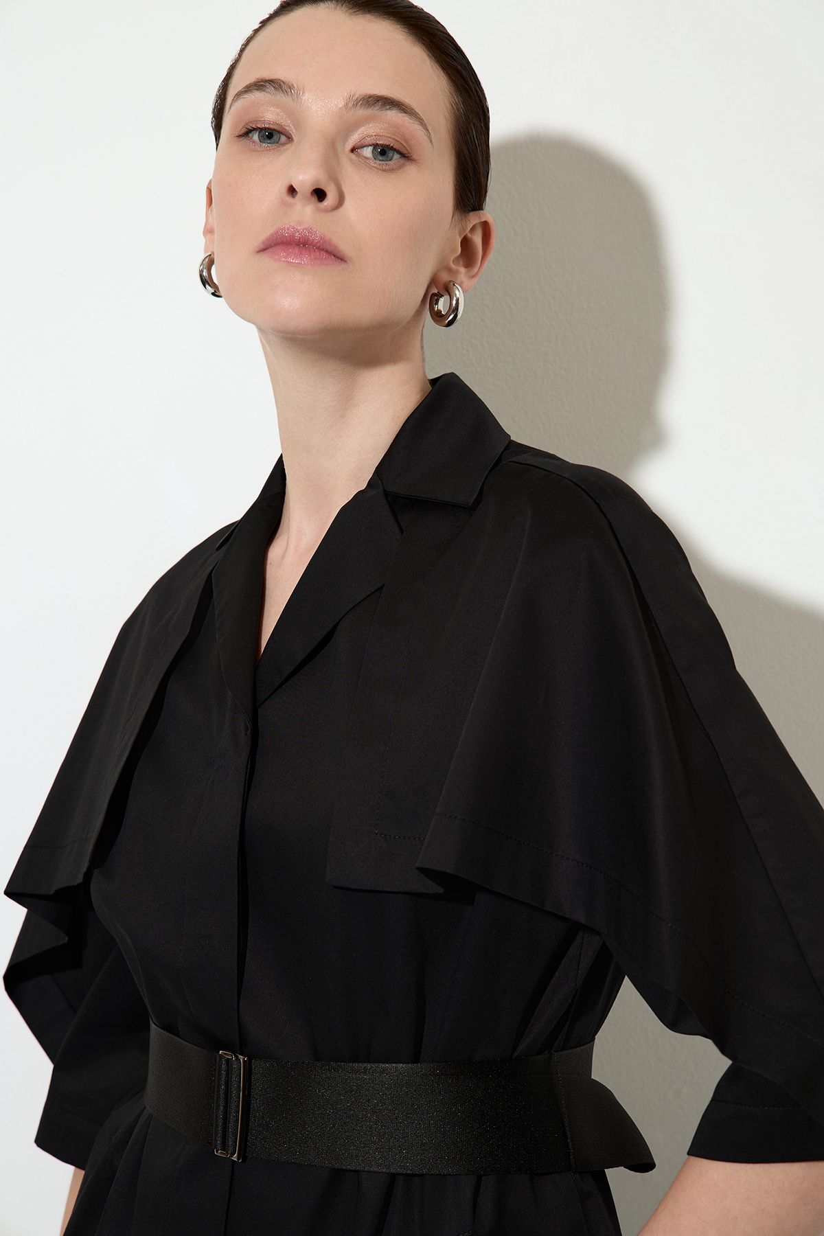 Летний жакет из хлопка , пол женский, цвет черный, фото №3