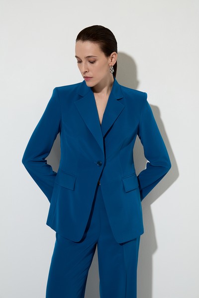 Jacket with back pleat VASSA&Co, пол female, цвет голубой, фото №2