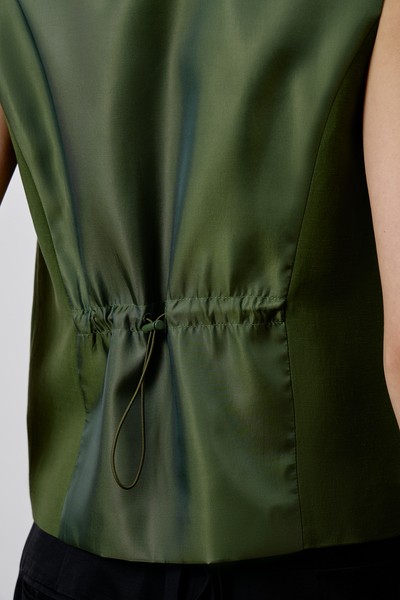 Жилет зеленый VASSA CODE, пол female, цвет зеленый, фото №4