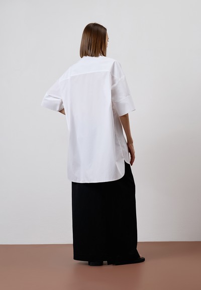 Удлиненная рубашка VASSA CODE, пол female, цвет white, фото №5