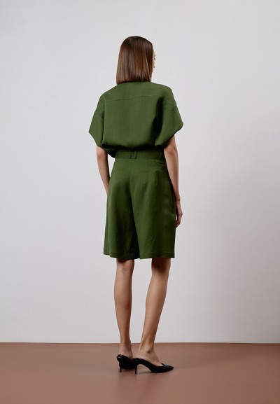 Шорты VASSA CODE, пол женский, цвет зеленый, фото №3