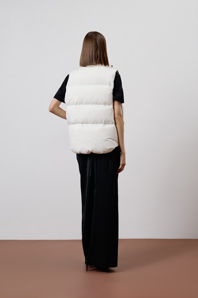 Жилет с боковыми молниями VASSA CODE, пол женский, цвет белый, фото №3