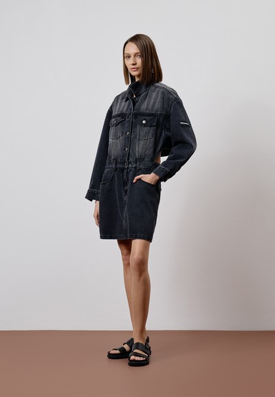 Платье из денима VASSA CODE, пол женский, цвет серый, фото №2