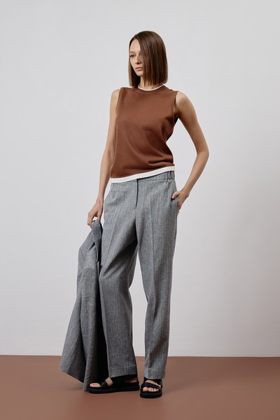 Топ VASSA CODE, пол female, цвет brown, фото №3