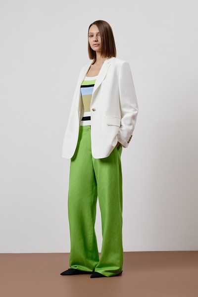 Брюки VASSA CODE, пол female, цвет салатовый, фото №5